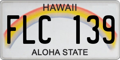 HI license plate FLC139
