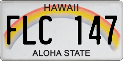 HI license plate FLC147