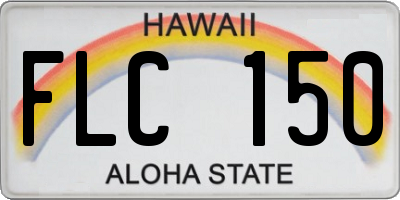 HI license plate FLC150