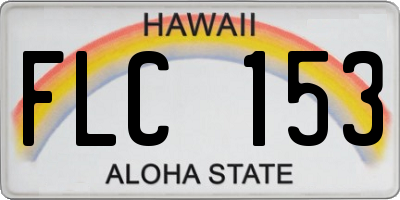 HI license plate FLC153