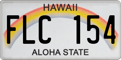 HI license plate FLC154