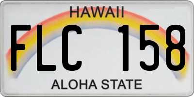 HI license plate FLC158