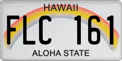 HI license plate FLC161