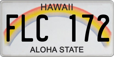 HI license plate FLC172