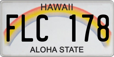 HI license plate FLC178