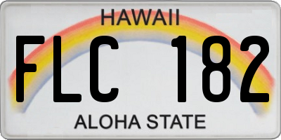 HI license plate FLC182