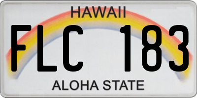 HI license plate FLC183