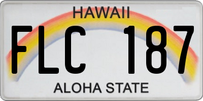 HI license plate FLC187