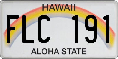 HI license plate FLC191