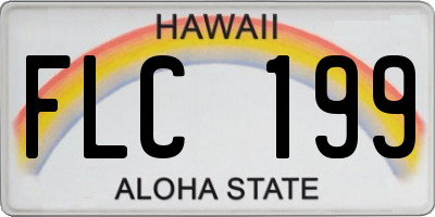 HI license plate FLC199