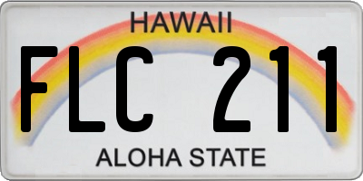 HI license plate FLC211