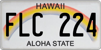 HI license plate FLC224
