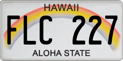 HI license plate FLC227