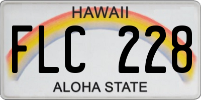 HI license plate FLC228
