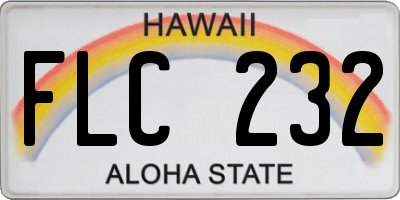 HI license plate FLC232