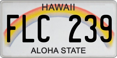 HI license plate FLC239