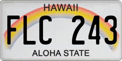 HI license plate FLC243
