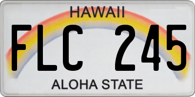 HI license plate FLC245