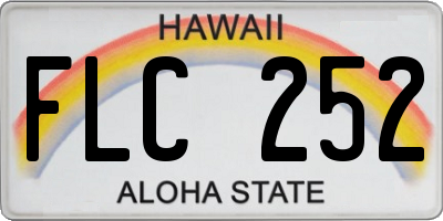HI license plate FLC252