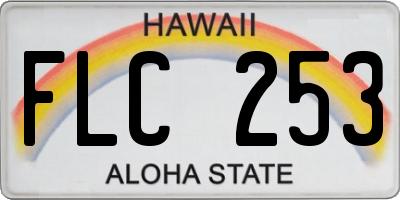 HI license plate FLC253