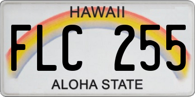 HI license plate FLC255