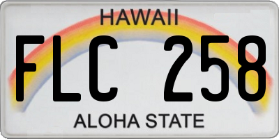 HI license plate FLC258