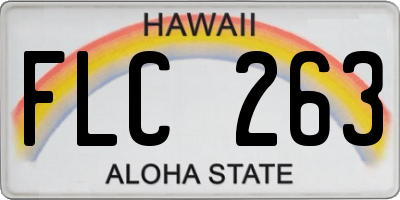 HI license plate FLC263