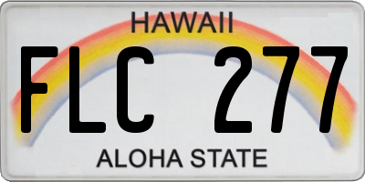 HI license plate FLC277
