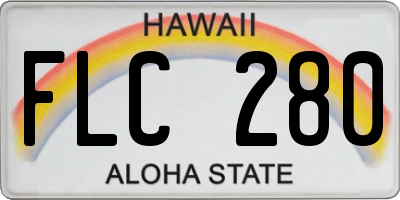 HI license plate FLC280