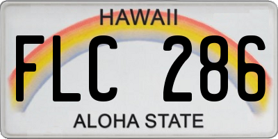 HI license plate FLC286