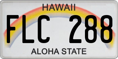 HI license plate FLC288