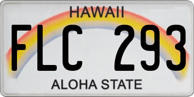 HI license plate FLC293