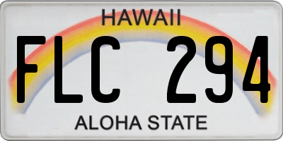 HI license plate FLC294