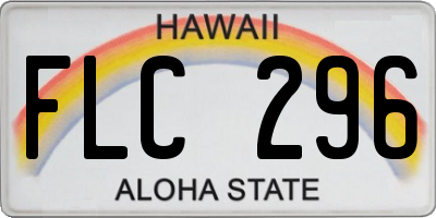 HI license plate FLC296