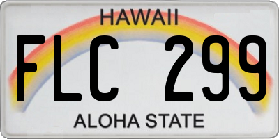 HI license plate FLC299