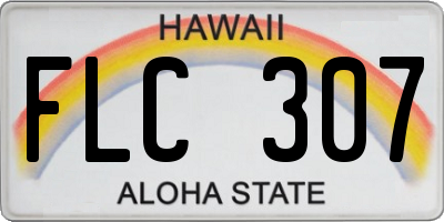 HI license plate FLC307