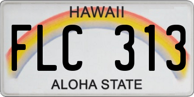 HI license plate FLC313