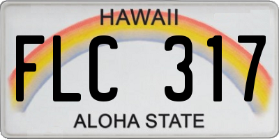 HI license plate FLC317