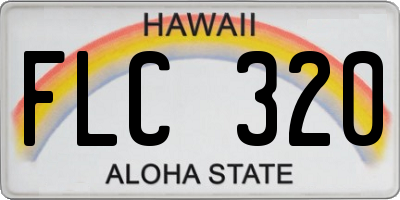 HI license plate FLC320