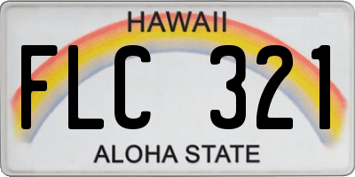 HI license plate FLC321