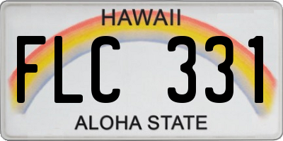 HI license plate FLC331