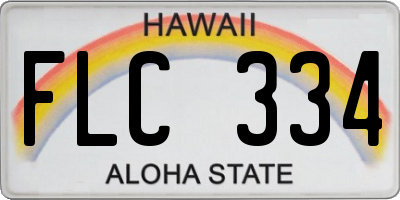 HI license plate FLC334