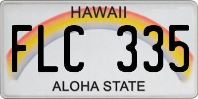 HI license plate FLC335