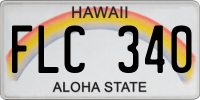 HI license plate FLC340