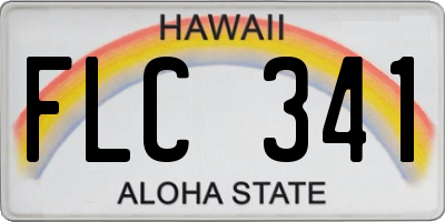 HI license plate FLC341