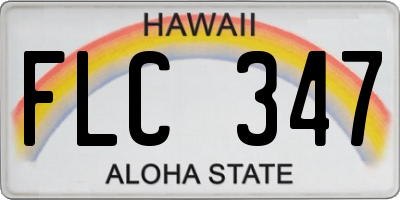 HI license plate FLC347