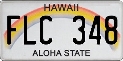 HI license plate FLC348