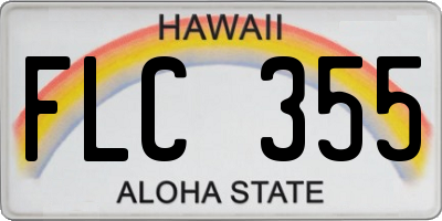 HI license plate FLC355