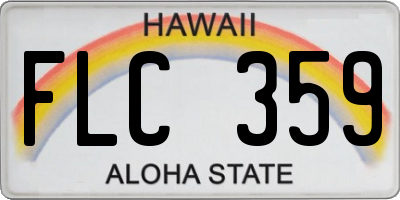 HI license plate FLC359