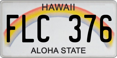 HI license plate FLC376